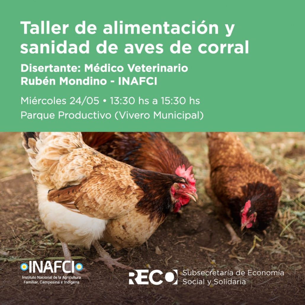 Taller gratuito en el Parque Productivo del Vivero Municipal de Reconquista