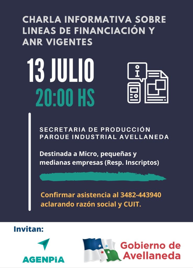 charla informativa sobre financiación y ANR vigentes