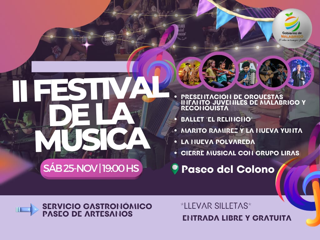 Malabrigo se prepara para vibrar al ritmo del II Festival de la Música en el 2023